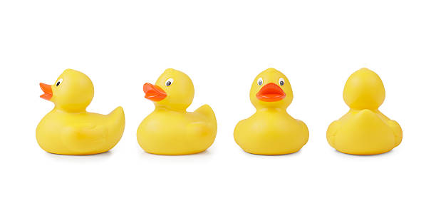 Rubber Duckling In A Different Angle Of View (XXXL) stock photo
