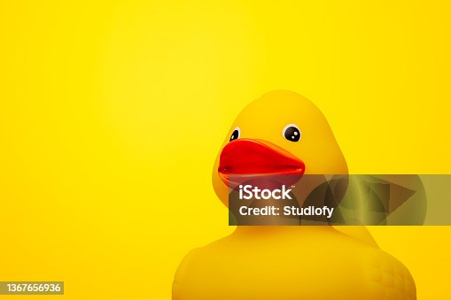 istock Rubber ducky duck in the bathroom 1367656936