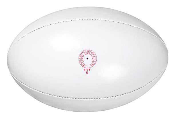 Rugby ball isolated clipping path stock photo