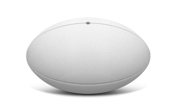 Rugby Ball White stock photo