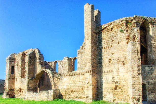 Ruins of ancient church, Famagusta, Turkish Republic of Northern Cyprus Ruins of St Mary of the Carmelites church situated in the North West corner of Famagusta town in Cyprus. varosha cyprus stock pictures, royalty-free photos & images