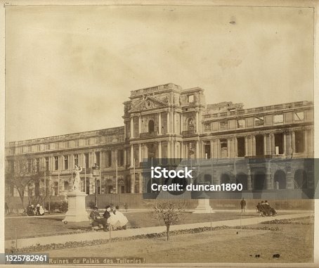 istock Ruins of the Tuileries Palace, Palais des Tuileries, Paris, France, 19th Century 1325782961