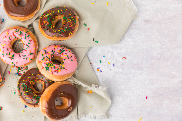 Rule of thirds donuts stock photo