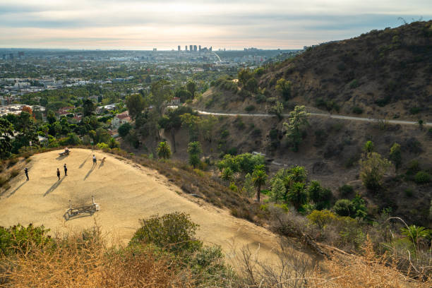 Runyon Canyon Park, a popular hiking area in Los Angeles stock photo
