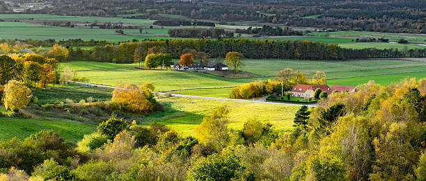 Rural Denmark on a sunny autumn day stock photo
