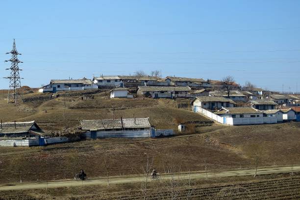 Rural North Korea stock photo