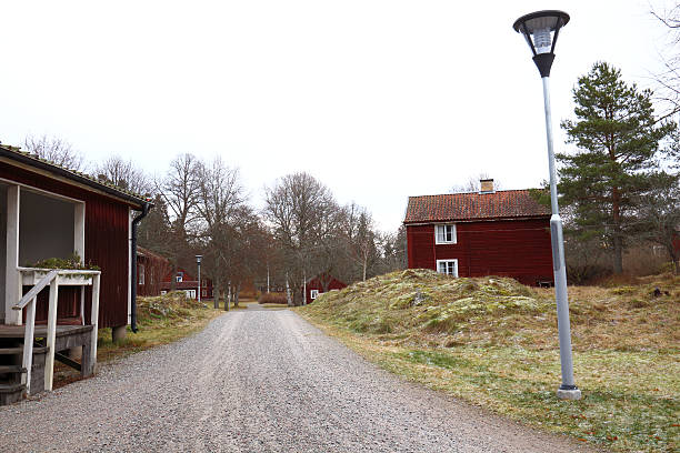 Rural houses in Sweden, municipality of Sala in Sweden. Photograph...