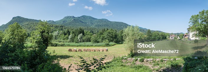 istock Rural scene. Campo dei Fiori regional park and Brinzio village, Italy 1364570784