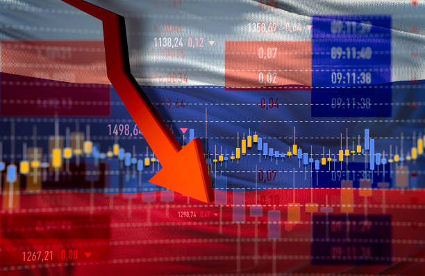Russia Economy Crash Russia, Stock Market Data, Stock Market Crash, Stock Market and Exchange, Moving Down russia stock pictures, royalty-free photos & images