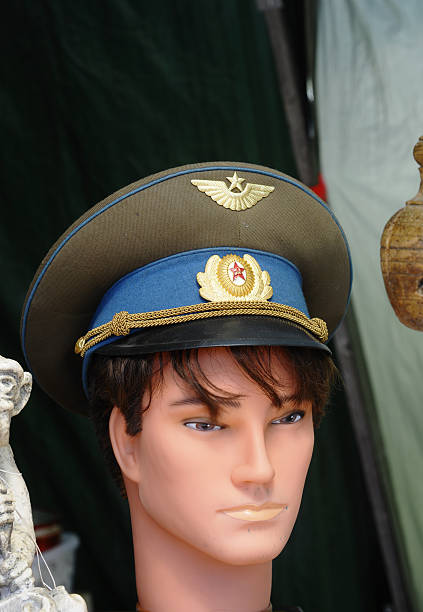 Russia Military Cap stock photo