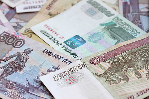 러시아연방 banknotes - 러시아 루블 뉴스 사진 이미지