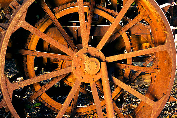 Rusted Tractor Wheel stock photo