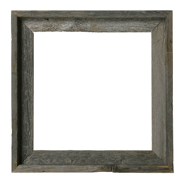 Rustic barnwood frame stock photo
