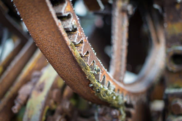 Rusty gears stock photo