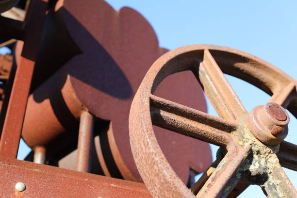 Rusty Iron Farm Equipment stock photo