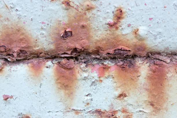 rusty metal surface and cracking texture rusty metal surface and cracking texture crevice stock pictures, royalty-free photos & images