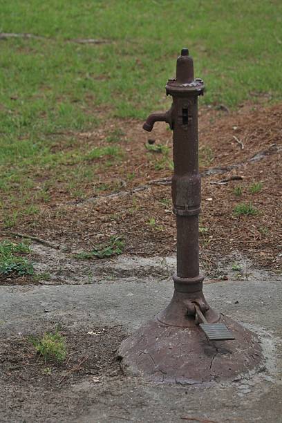 Rusty Water Pump stock photo