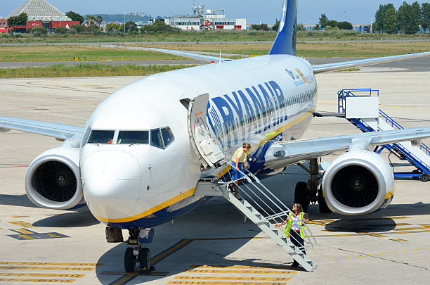 Ryanair airplane stock photo