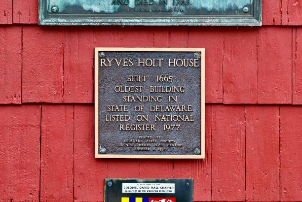 Ryves Holt House, The Oldest Building in Delaware stock photo