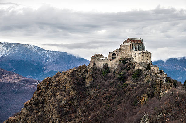 Sacra di San Michele abbey val susa Avigliana Turin Piemonte Sacra di San Michele abbey - val susa  Avigliana - Turin - Piemonte Region italy abbey monastery stock pictures, royalty-free photos & images