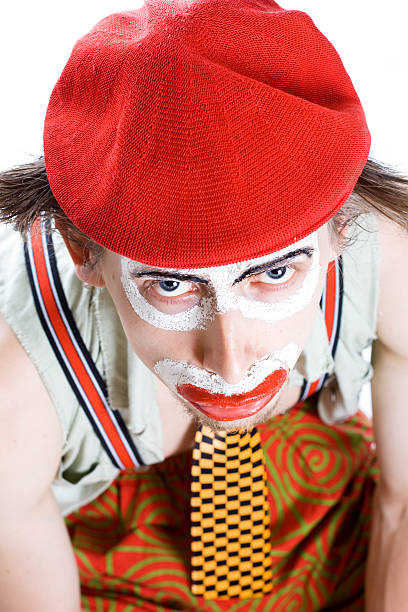 sad clown stock photo
