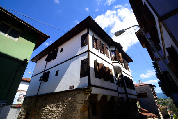 Safranbolu Houses.Traditional ottoman houses and narrow streets in Safranbolu./Traditional Historical Houses in Safranbolu, Karabuk, Turkey,07/30/2017 stock photo