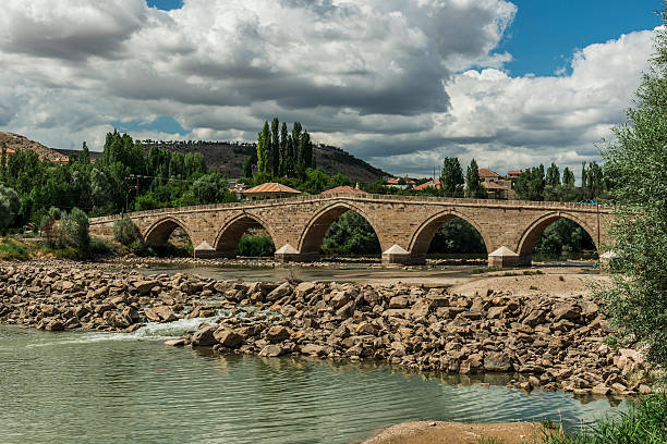 Sahruh bridge, Kayseri, Turkey stock photo