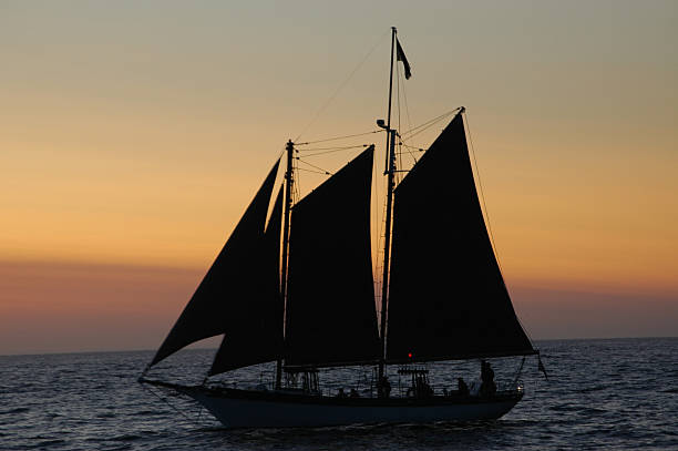Sailboat silhouette stock photo