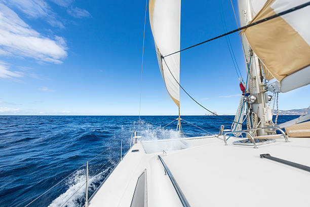 Sailing Sailing action. catamaran stock pictures, royalty-free photos & images