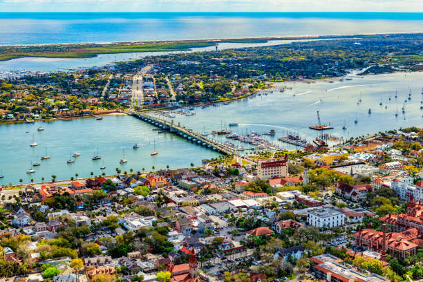 Saint Augustine, Florida From Above stock photo