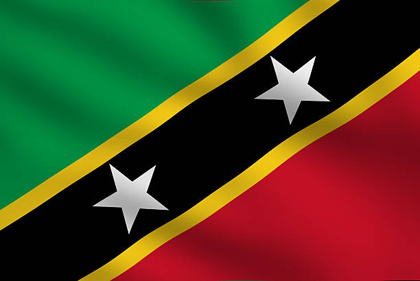 Saint Kitts and Nevis Flag stock photo
