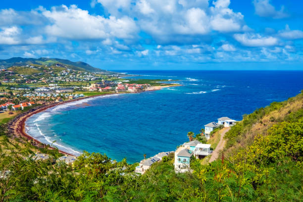 Saint Kitts Panoramic View stock photo
