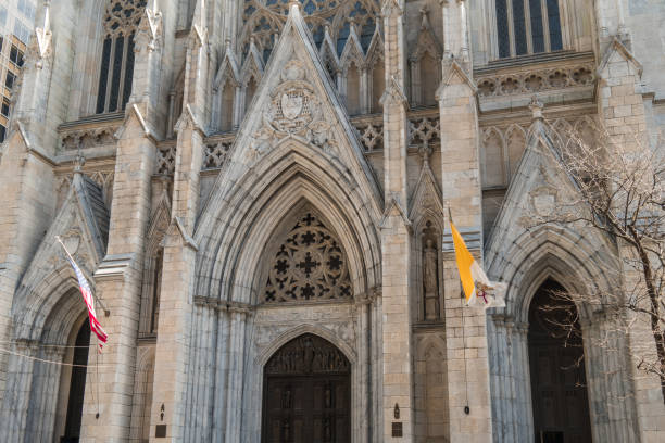 Saint Patrick cathedral in New York city, NY stock photo
