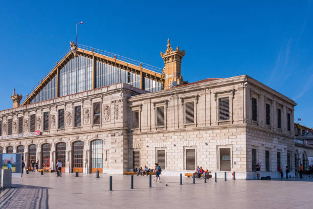 Saint-Charles station, Marseille Marseille, France - June 27, 2016: Saint-Charles station building in the urban center of the city marsella stock pictures, royalty-free photos & images