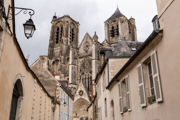 Saint-Etienne Cathedral in  Bourges stock photo