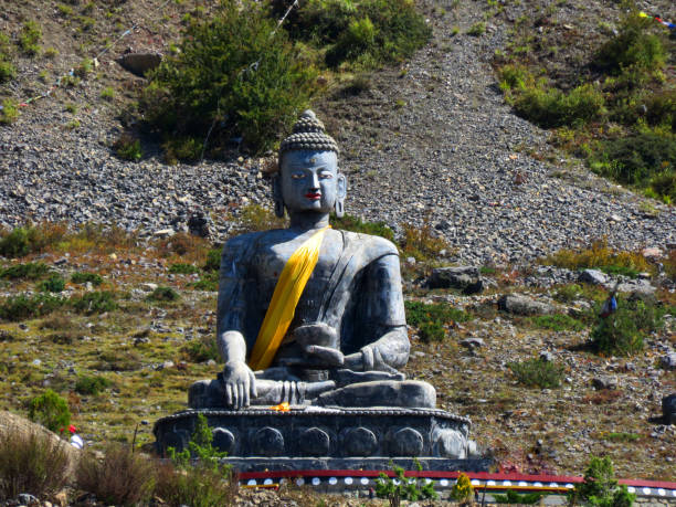 Sakyamuni Buddha Statue, a statue of buddha in Muktinath, Nepal, Buddha stone statue. Sakyamuni Buddha Statue, a statue of buddha in Muktinath, Nepal, Buddha stone statue. japan  tourism stock pictures, royalty-free photos & images