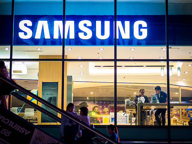 Samsung store, Bangkok stock photo