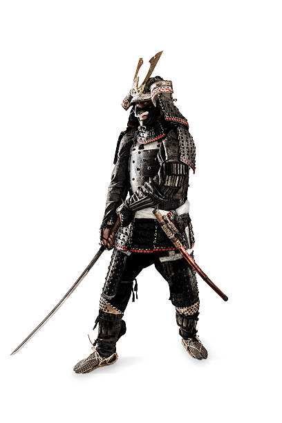 Samurai - Retouched Samurai warrior in traditional armor, studio recording armour of god stock pictures, royalty-free photos & images