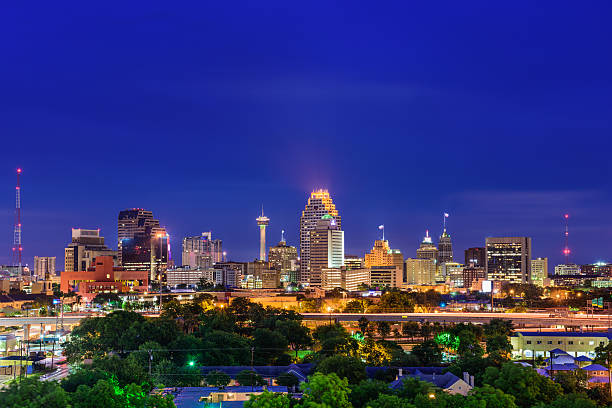San Antonio Texas Skyline San Antonio, Texas, USA skyline. san antonio stock pictures, royalty-free photos & images