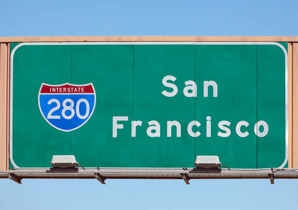 San Francisco Interstate Sign stock photo