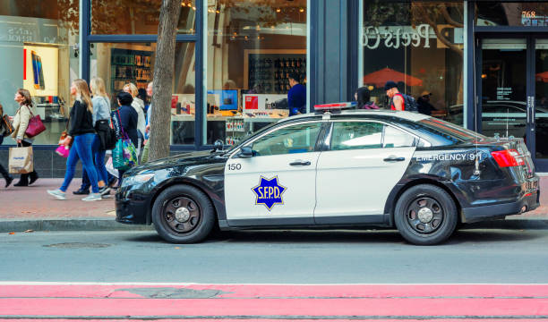 San Francisco Police department car San Francisco, CA, USA, october 22, 2016: Car of San Francisco Police Department (SFPD) german social democratic party stock pictures, royalty-free photos & images