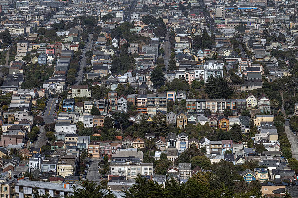 San Francisco Residential Sprawl stock photo