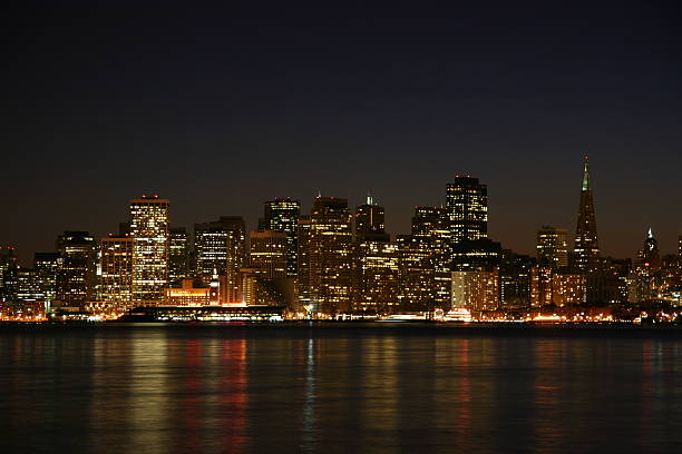 San Francisco Skyline at Night stock photo
