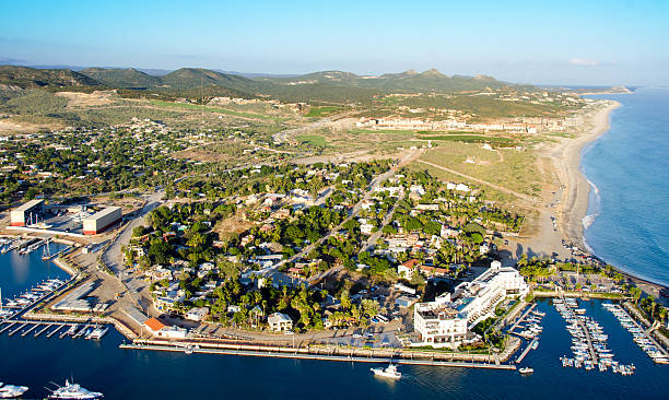 San Jose del Cabo Marina from above stock photo