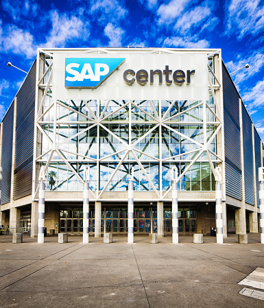 San Jose Sap Center Arena Concert Hall Main Entrance Stock Photo