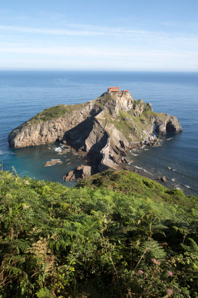 San Juan de Gaztelugatxe Island; Basque Country stock photo