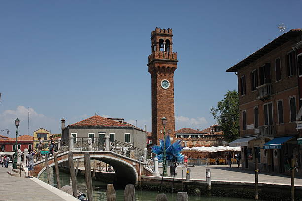 San Pietro Martire Bell Tower in Murano stock photo