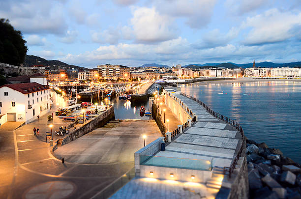 San Sebastian harbour stock photo