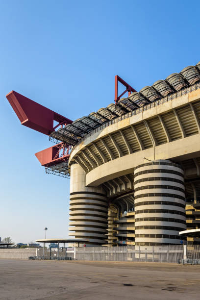 이탈리아 밀라노의 산 시로 축구 경기장. - milan 뉴스 사진 이미지