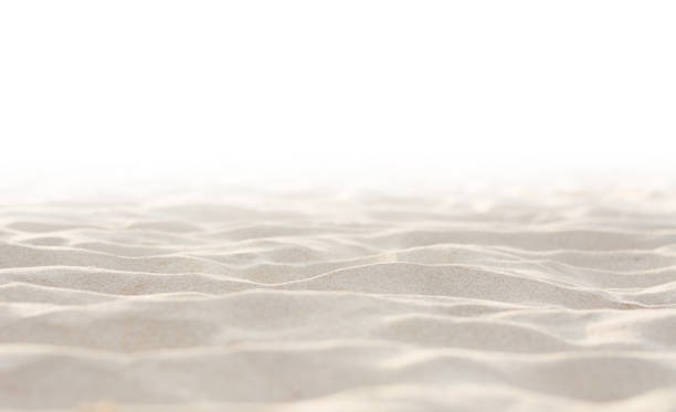 sabbia su sfondo bianco - sabbia foto e immagini stock